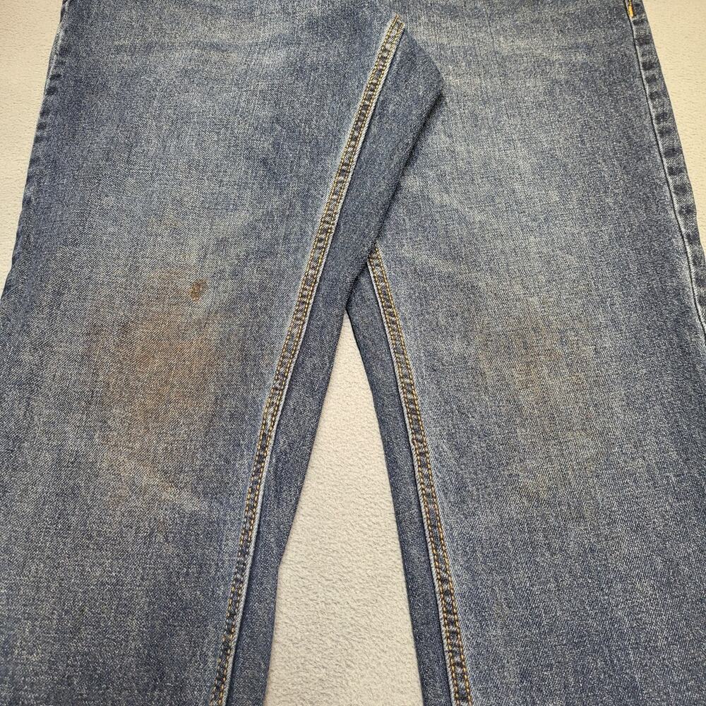Old Navy Jeans Mens 31x31 Blue Athletic Straight Leg Distressed Denim Stretch - Picture 3 of 10